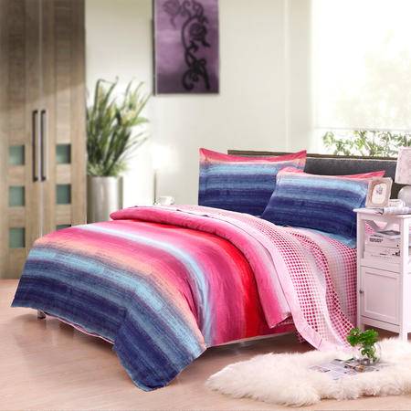 藍絲羽家紡 全棉活性印花四件套1.8 斑斕旋律